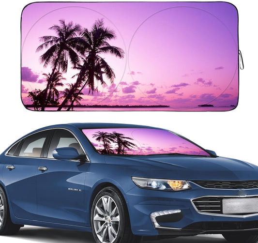 Promotional Windshield Sun Shade Customized Printed Sunshade for Car Windshield Front Window Sun Visor Shades Blocks UV Rays Sun Protection for Car Truck SUV Auto Accessories