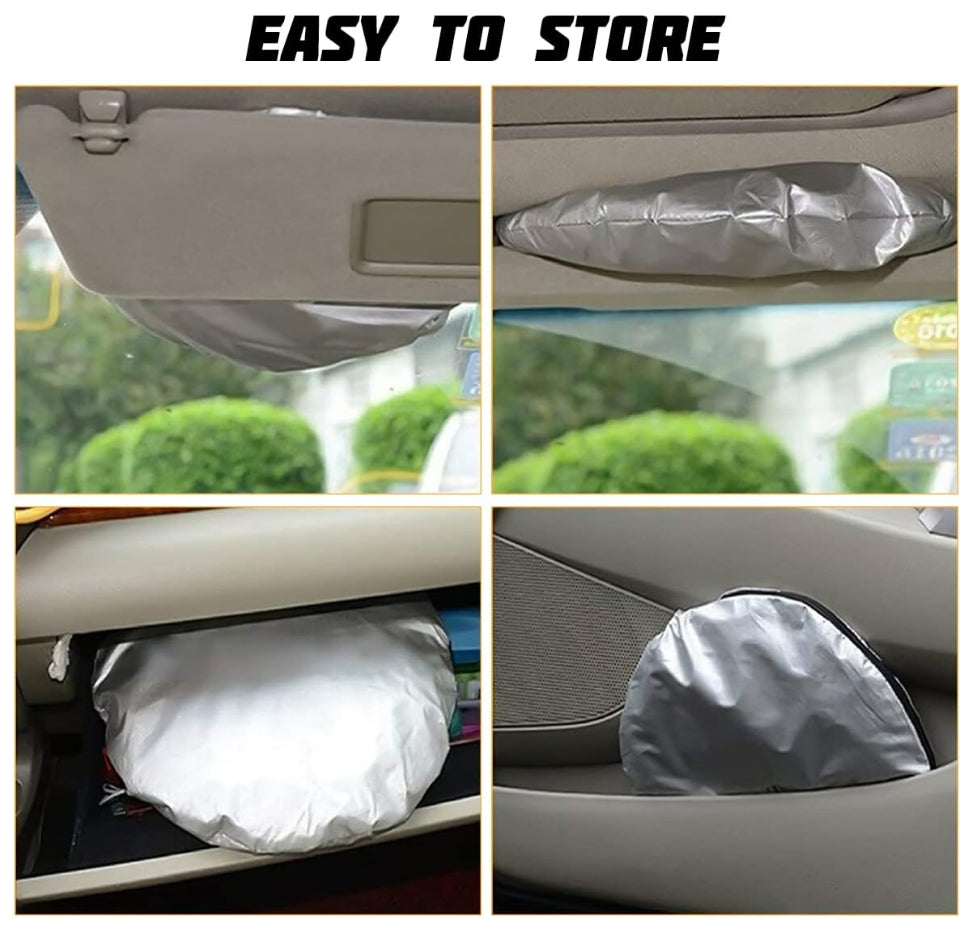 Promotional Car Window Shade, 6Pack Set Auto Sun Shades for Side Window Front and Rear Windshield with Storage Pouch for Car, SUV, Van, Truck, Full Sun Protection, Block UV Rays, Keep car Cool